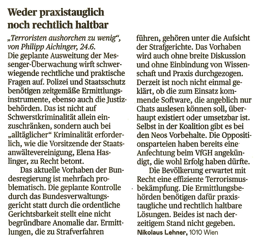 Leserbrief 