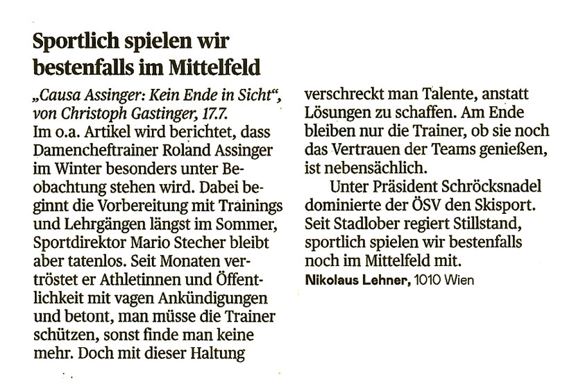 Leserbrief 